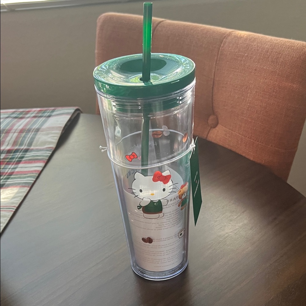Starbucks Green Hello Kitty Tumbler